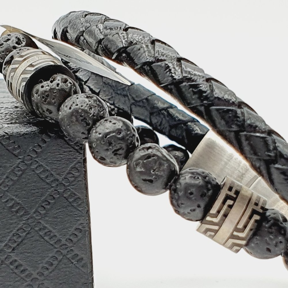 Beads & Leather Bracelets for men, MO112 - Picture 15 of 16